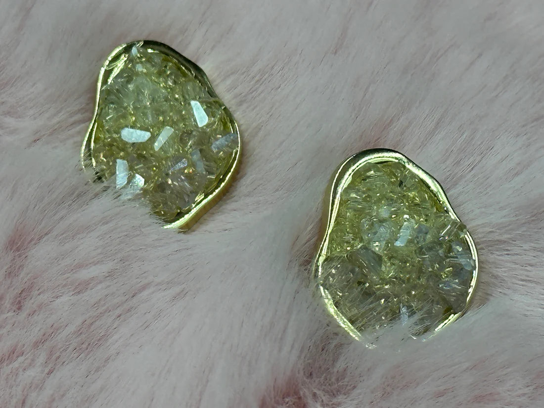 ELEGANT GLASS STONE STUDDED TOPS (WHITE AND GOLD)