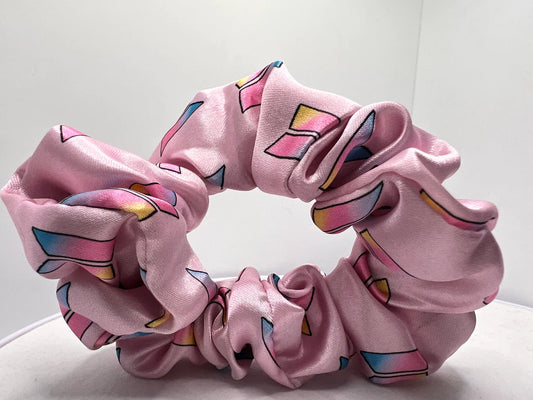 PINK BTS SATIN SCRUNCHIE