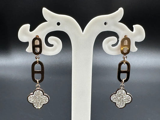 TRENDY ANTI TARNISH STAINLESS STEEL EARRING SET