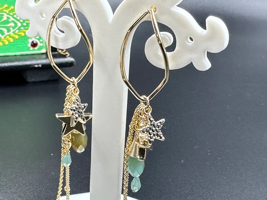 BEAUTIFUL ANTI TARNISH EARRINGS (MULTICOLOUR)
