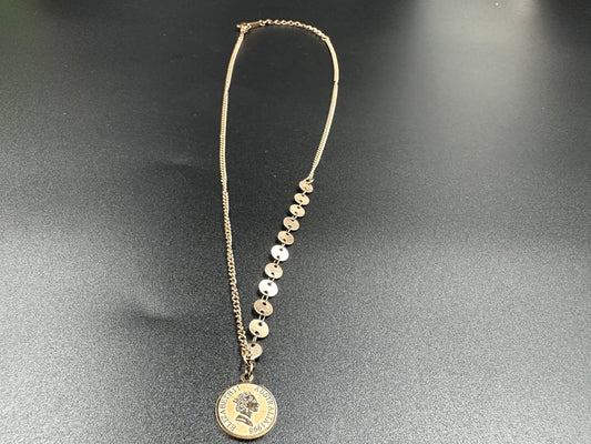 ELEGANT ANTI TARNISH STAINLESS STEEL DOUBLE LAYERED CHAIN (ROSE GOLD)