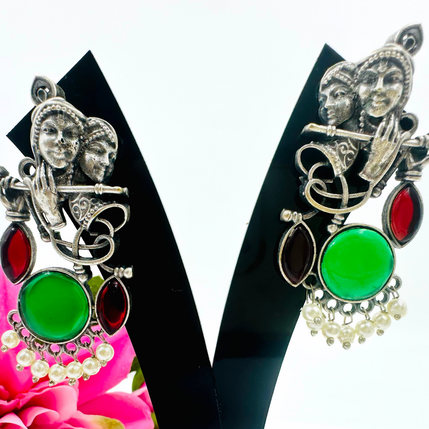 Myrah Elegant Traditional Oxidized Earrings