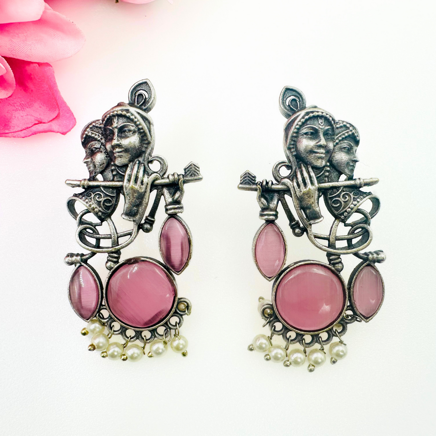 Myrah Elegant Traditional Oxidized Earrings