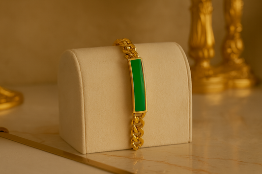 Emerald Bar Curb Bracelet