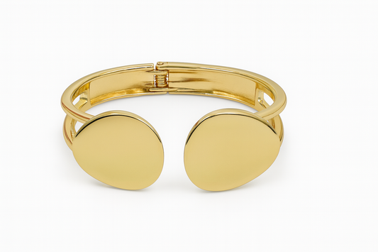 Minimalist Gold Disc Bracelet