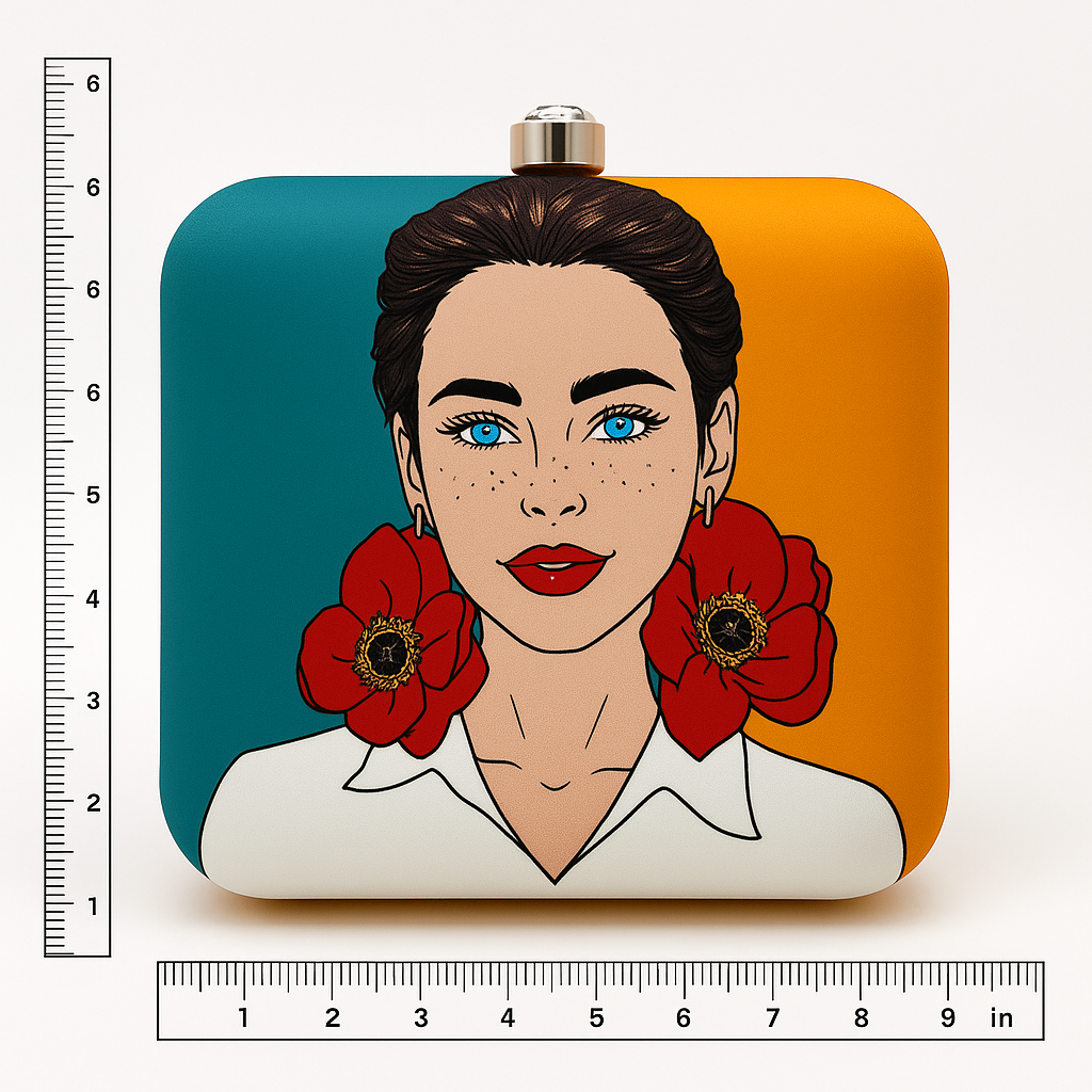 Modern Pop Art Floral Clutch