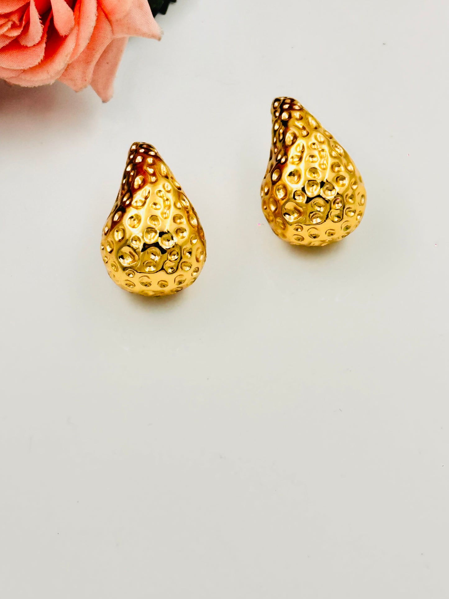 Golden Glow Stainless Steel Earrings - Elegant & Hypoallergenic Jewelry for Everyday Wear