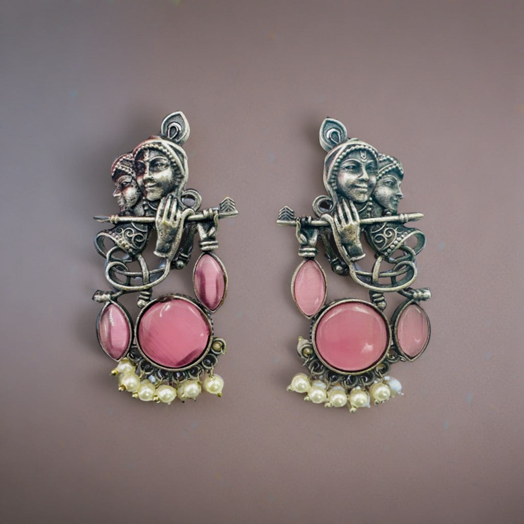 Myrah Elegant Traditional Oxidized Earrings