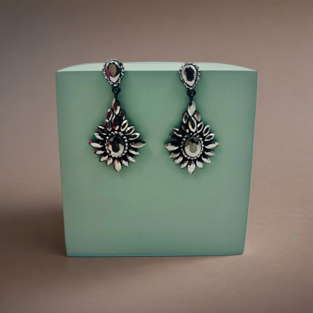 Arshiya Elegant Black Stones Earrings
