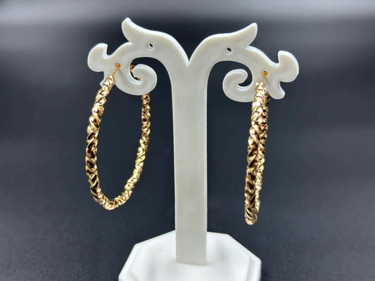 STUNNING ANTI TARNISH STAINLESS STEEL ROUND HOOPS EARRINGS