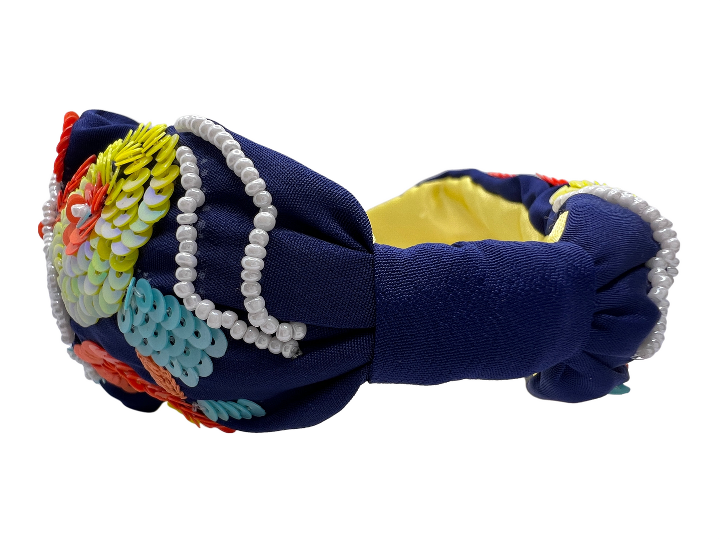 VIBRANT BLUE AND YELLOW HAIRBAND