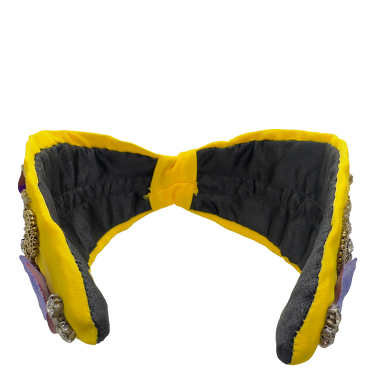 STUNNING YELLOW BEADED HAIRBAND