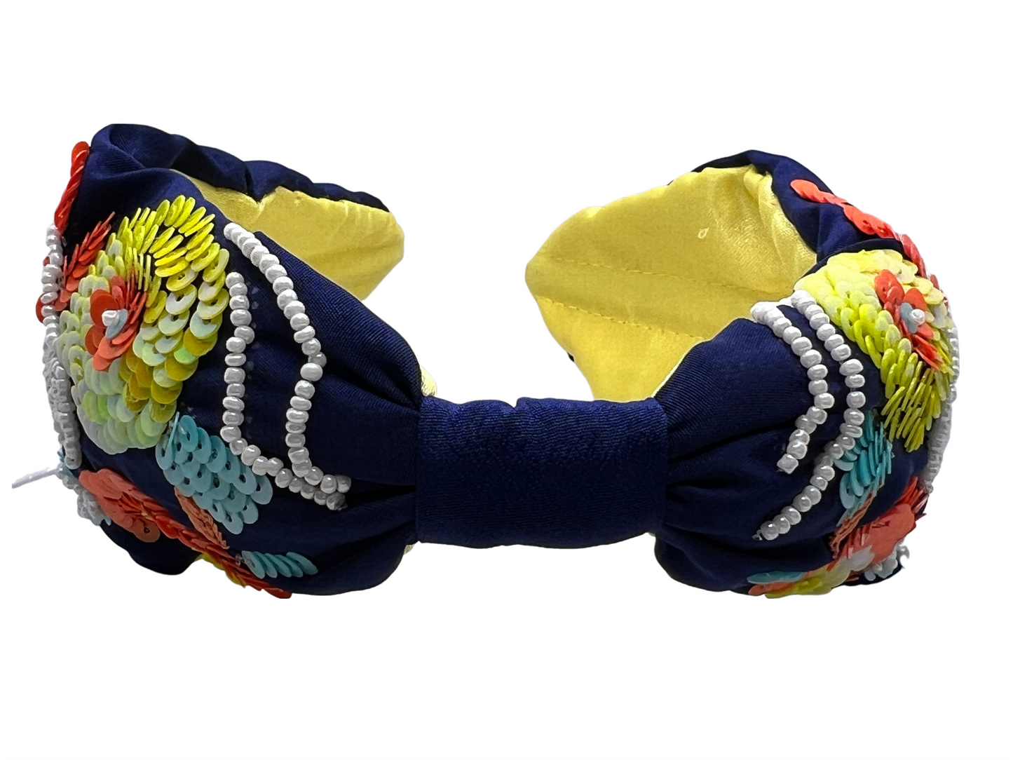 VIBRANT BLUE AND YELLOW HAIRBAND