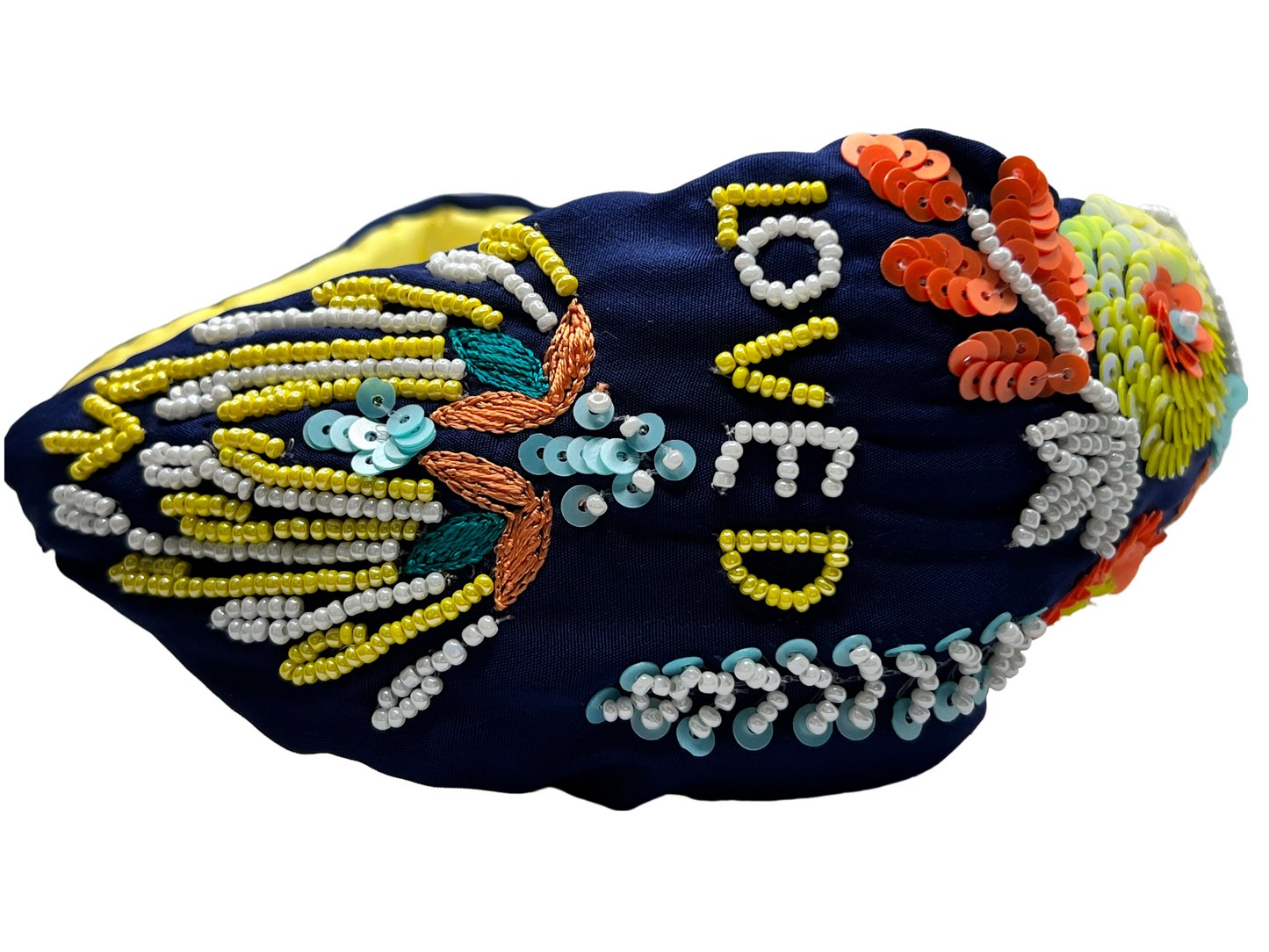 VIBRANT BLUE AND YELLOW HAIRBAND