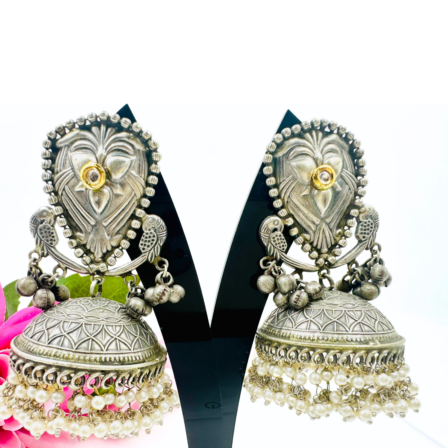 Arshiya Traditional Oxidised Jhumkas
