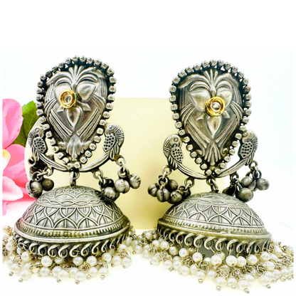 Arshiya Traditional Oxidised Jhumkas