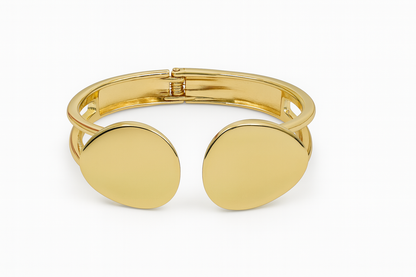 Minimalist Gold Disc Bracelet