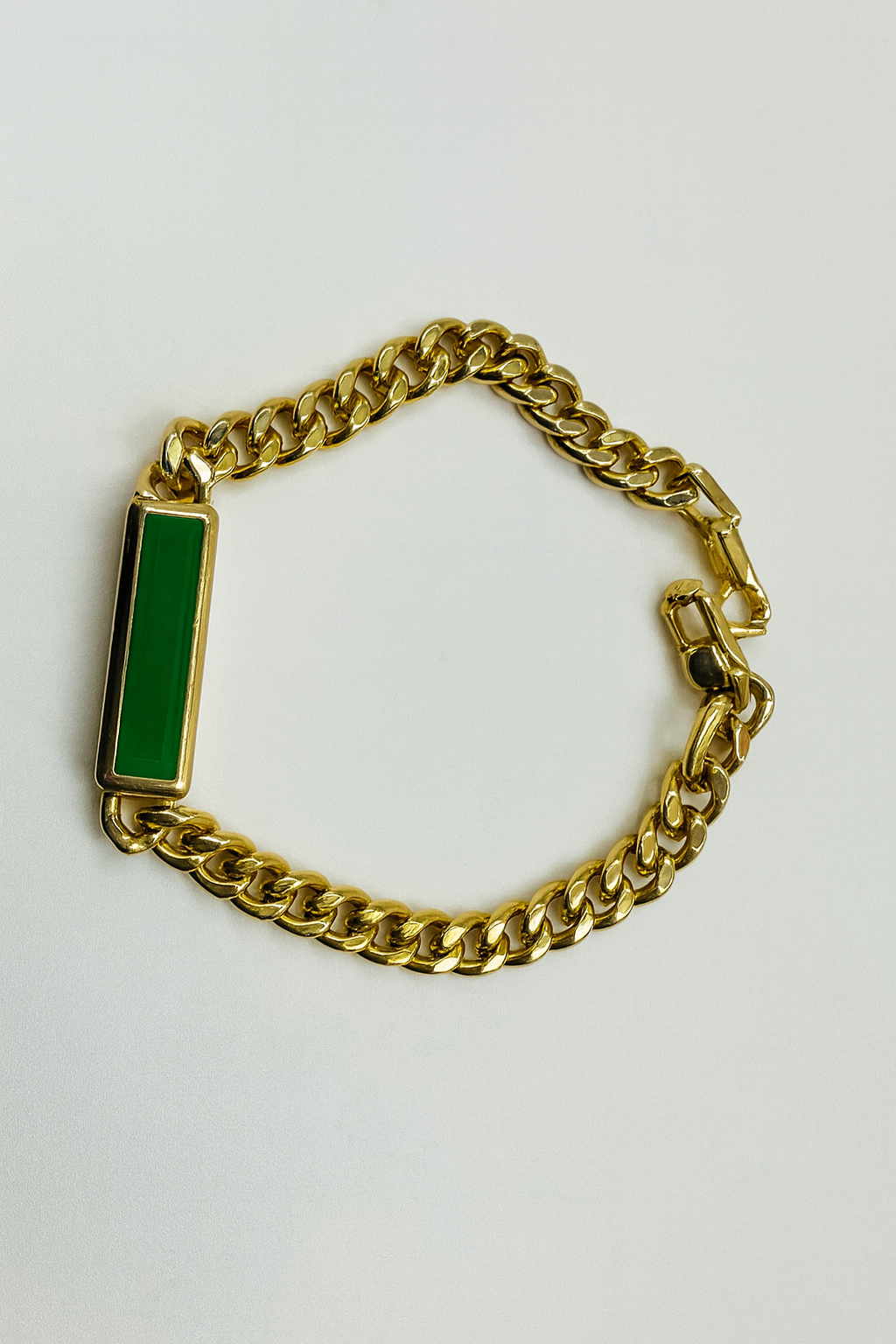 Emerald Bar Curb Bracelet