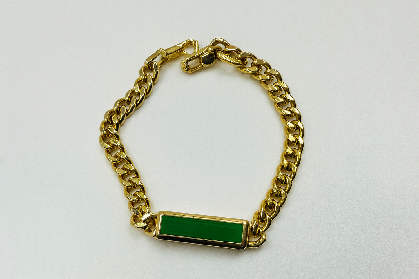 Emerald Bar Curb Bracelet
