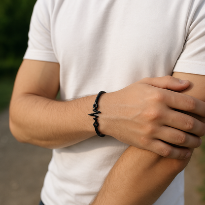 Black Pulse Fashion Bracelet