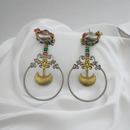 Arshiya Traditional Oxidised Nandi Earring