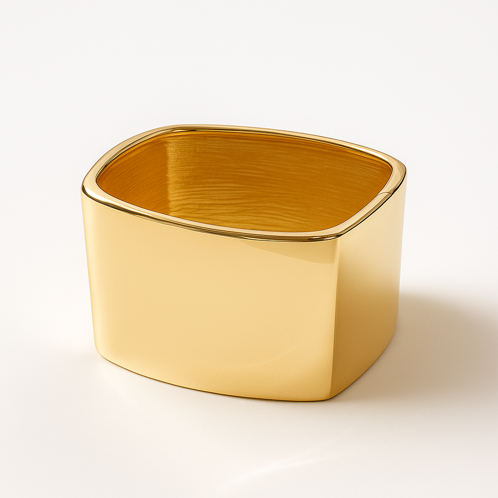 Minimalist Sculpted Gold Plated Cuff Bracelet for Women – Anti-Tarnish Fashion Jewelry