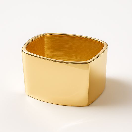 Minimalist Sculpted Gold Plated Cuff Bracelet for Women – Anti-Tarnish Fashion Jewelry