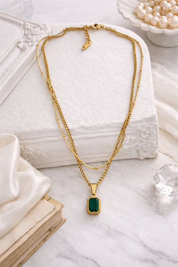Emerald Layered Necklace